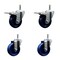 Service Caster 4'' Solid Poly Wheel Swivel 7/16'' Stem Caster Set 2 Total Lock Brake, 4PK SCC-GRTTL20S414-SPUS-716138-2-S-2 - alternate 1